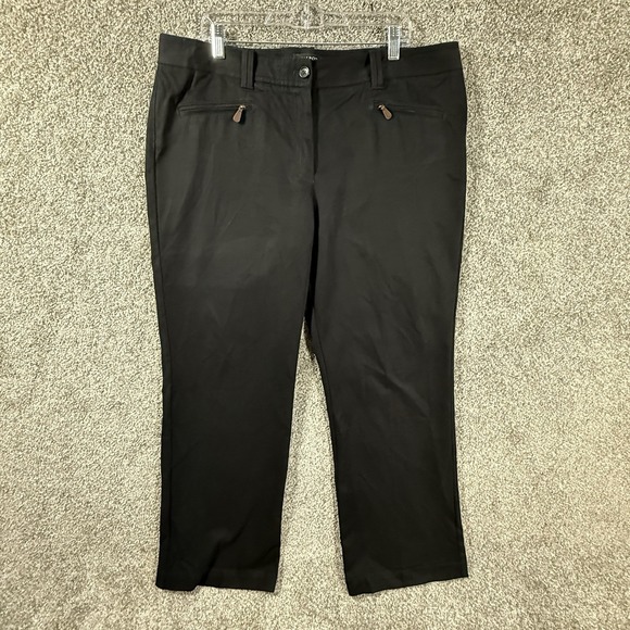Talbots Pants - Talbots Signature Womens Size 18 Black Straight Leg Stretch Pants 30 Inseam